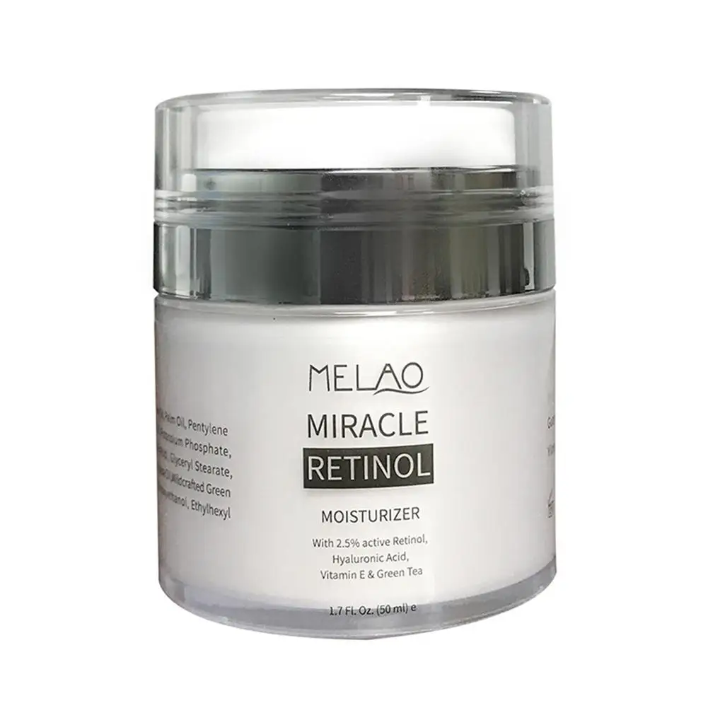 MELAO 2.5 Retinol Moisturizer Cream Hyaluronic Acid Anti Aging And Reduces Wrinkles And Fine Lines Day And Night Retinol Cream - Image 3