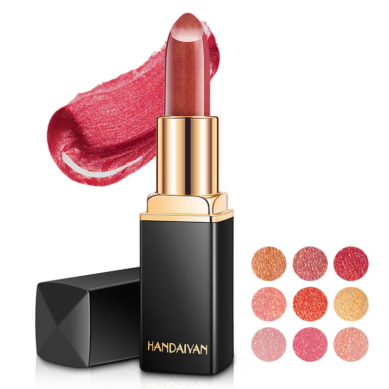 Handaiyan Diamond Glitter Lipstick Shimmer Sexy Pigments Makeup Long Lasting Waterproof Profissional - Image 4