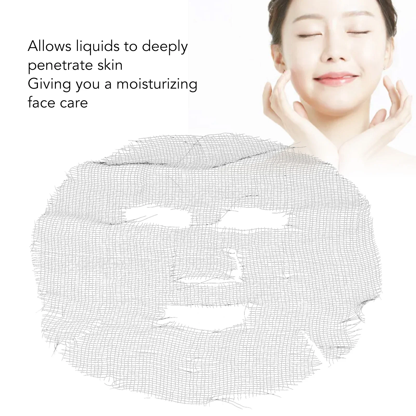 Gauze Facial Mask Strong Permeability Water Absorption Disposable Face Mask Sheets 50pcs Gauze Skin Care Mask - Image 3