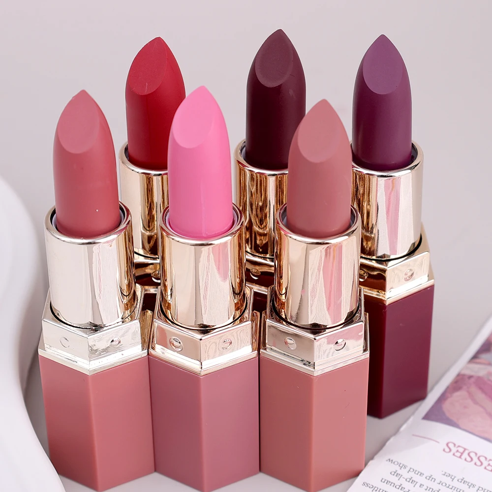 8 Colors Waterproof Nude Matte Lipsticks Lasting Moisturize Color Rendering Non-Stick Cups Velvet Lipstick Women Makeup Cosmetic - Image 5