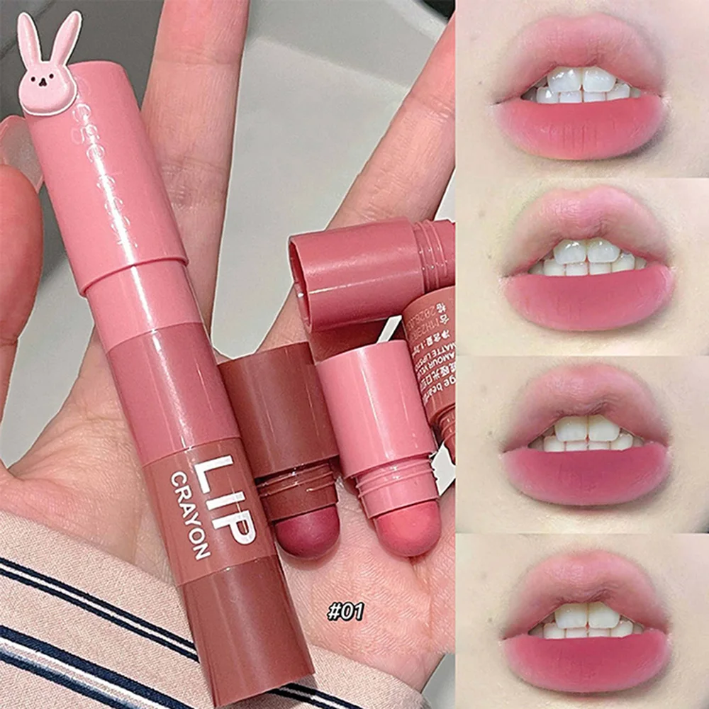 Gege Bear 4 in 1 Velvet Matte Crayon Lipstick Super Stay Makeup Pink Red Long Wear Waterpoof Non-Stick Cup Tiny Lip Stick - Image 6