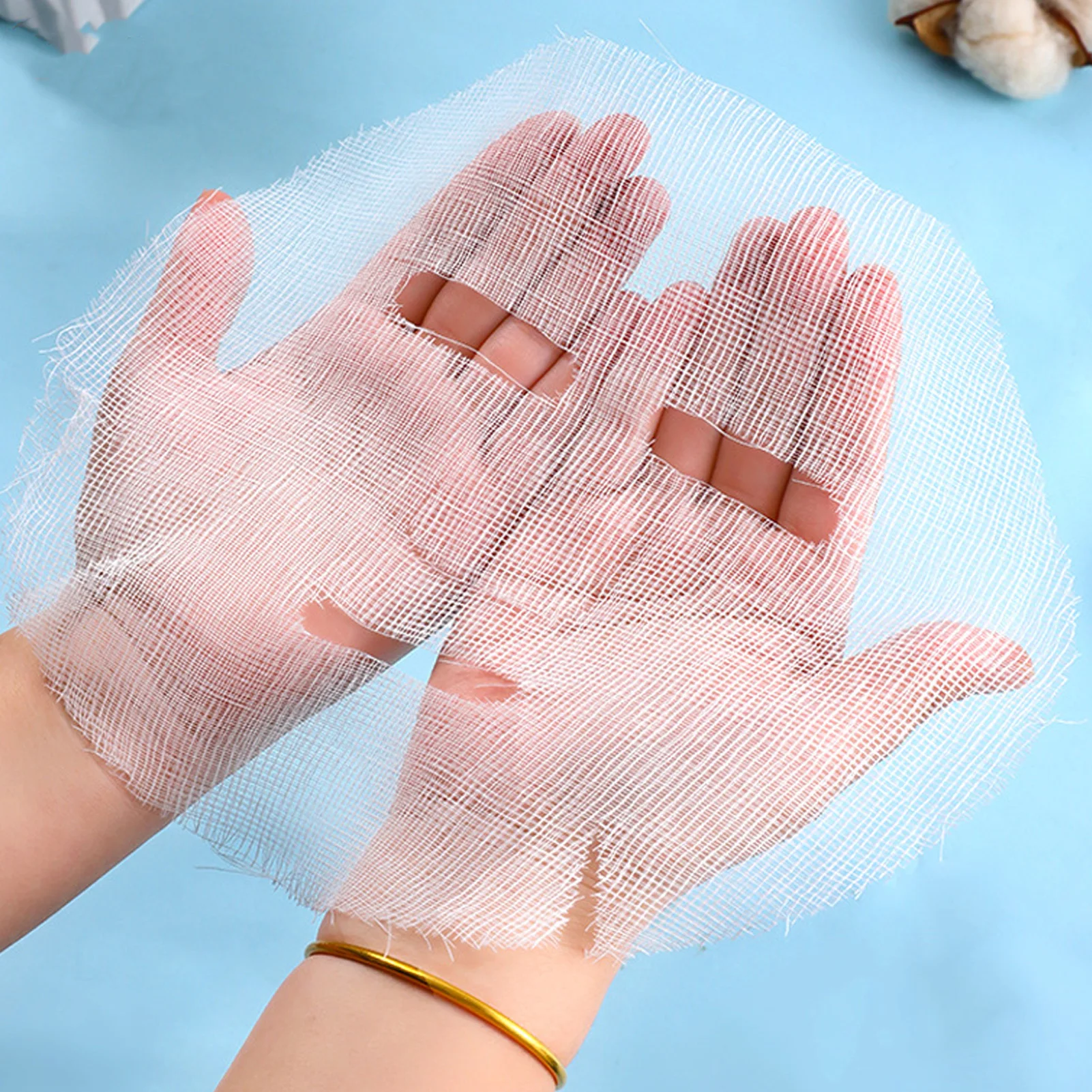 Gauze Facial Mask Strong Permeability Water Absorption Disposable Face Mask Sheets 50pcs Gauze Skin Care Mask - Image 4